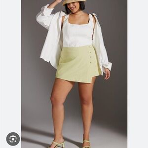 Anthropologie Green Skort
